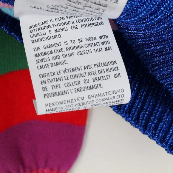 NWT Gucci Stripe Sequin Embroidered Wool Sweater, Small, Tiger “Loved” Appliqué - Picture 14 of 16